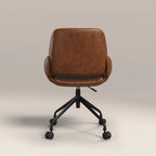 Franklin Office Chair | Vintage Tan Faux Leather & Black