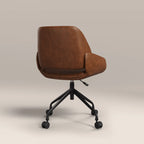 Franklin Office Chair | Vintage Tan Faux Leather & Black