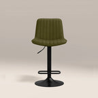 Barker Adjustable Stool | Olive Green Sustainable Velvet & Black