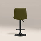 Barker Adjustable Stool | Olive Green Sustainable Velvet & Black