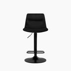 Connie Adjustable Stool | Black Velvet & Black