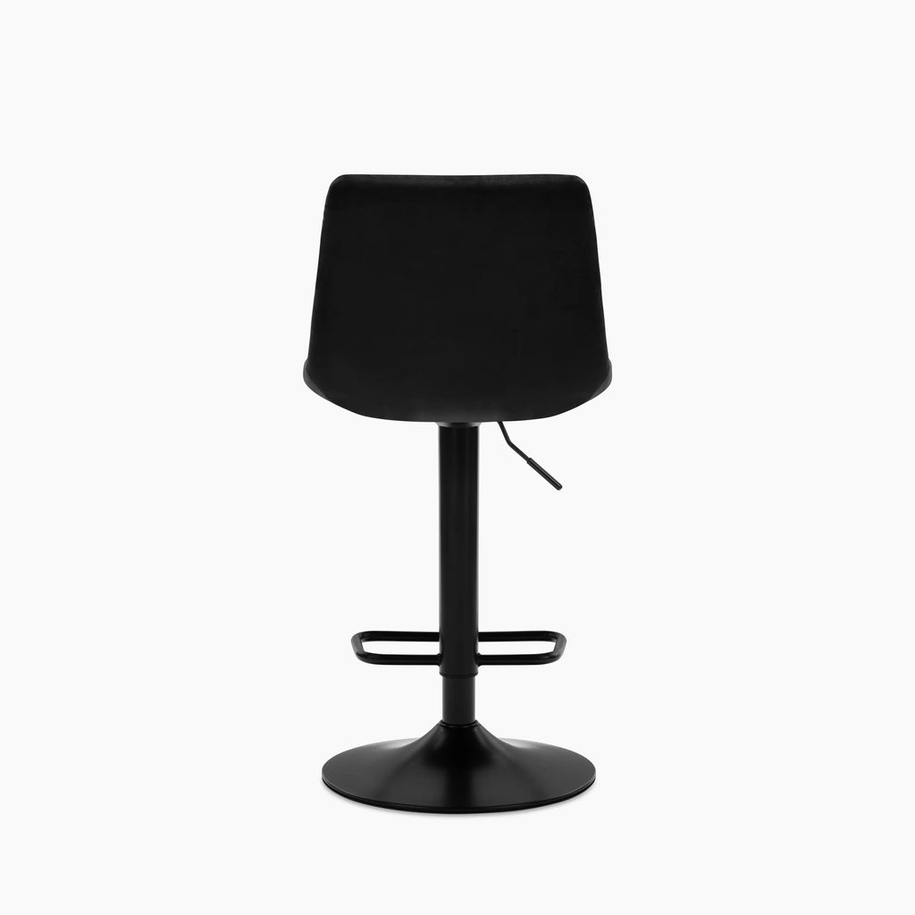 Connie Adjustable Stool | Black Velvet & Black