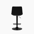 Connie Adjustable Stool | Black Velvet & Black