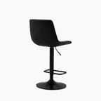 Connie Adjustable Stool | Black Velvet & Black