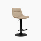 Connie Adjustable Stool | Latte Sustainable Fabric & Black