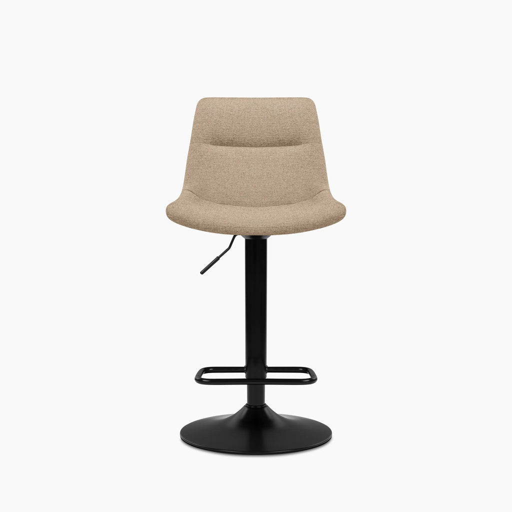 Connie Adjustable Stool | Latte Sustainable Fabric & Black