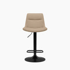 Connie Adjustable Stool | Latte Sustainable Fabric & Black