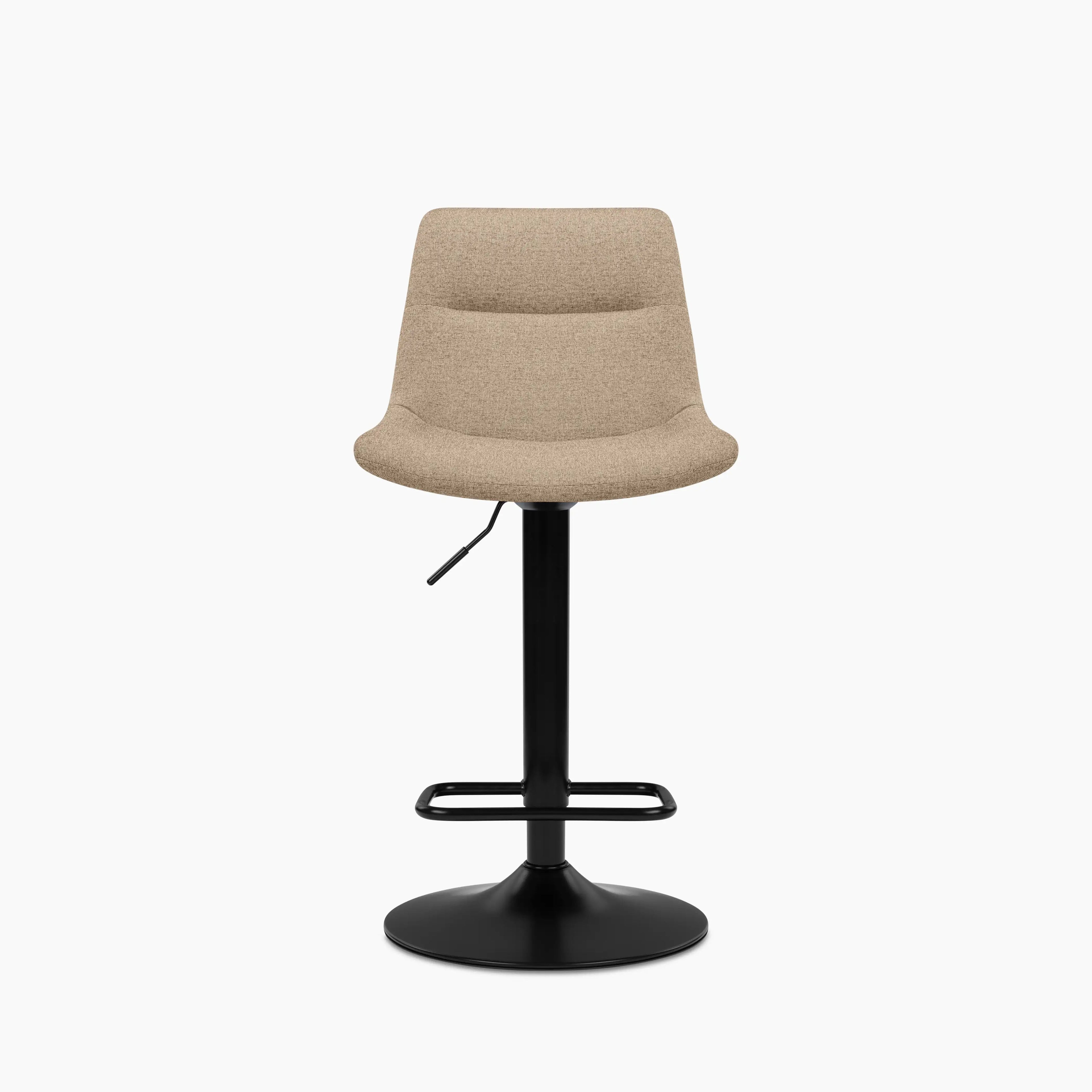 Connie Adjustable Stool | Latte Sustainable Fabric & Black