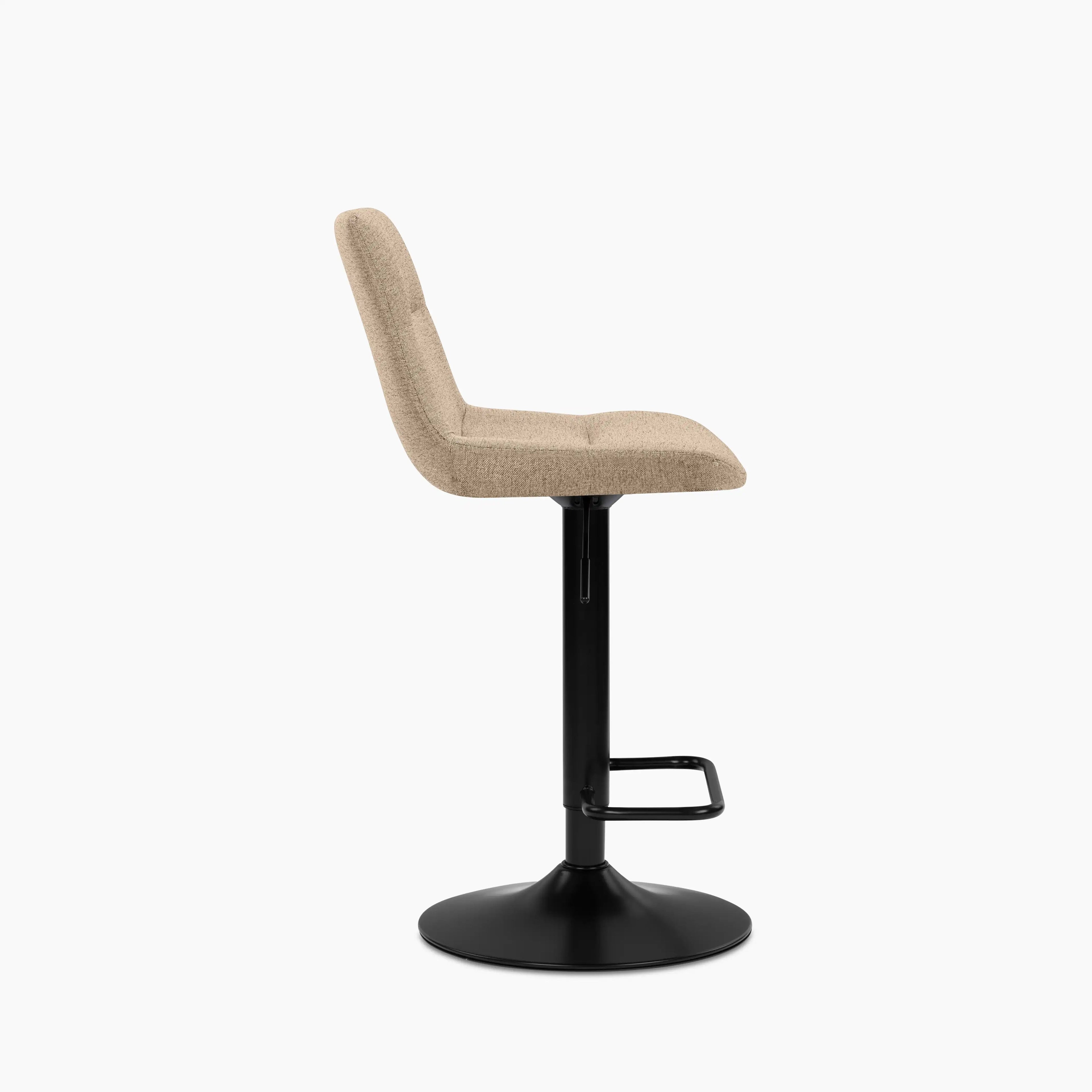 Connie Adjustable Stool | Latte Sustainable Fabric & Black