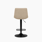Connie Adjustable Stool | Latte Sustainable Fabric & Black