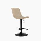 Connie Adjustable Stool | Latte Sustainable Fabric & Black
