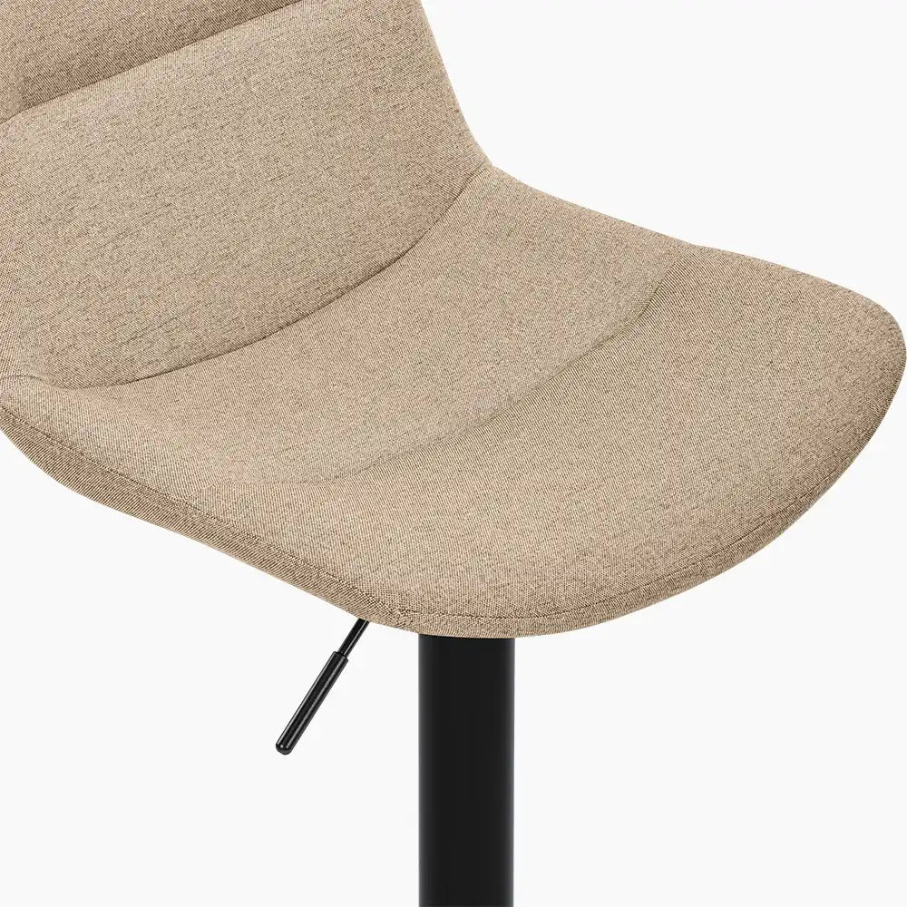 Connie Adjustable Stool | Latte Sustainable Fabric & Black