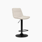 Connie Adjustable Stool | Speckled Stone Sustainable Boucle & Black