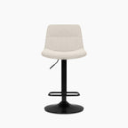 Connie Adjustable Stool | Speckled Stone Sustainable Boucle & Black