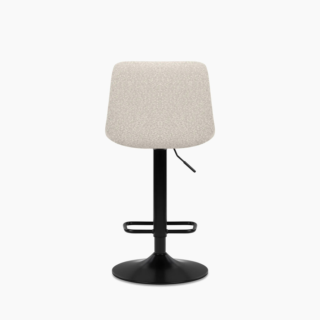 Connie Adjustable Stool | Speckled Stone Sustainable Boucle & Black