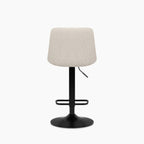 Connie Adjustable Stool | Speckled Stone Sustainable Boucle & Black