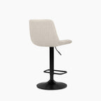 Connie Adjustable Stool | Speckled Stone Sustainable Boucle & Black