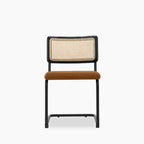 Kenton Dining Chair | Caramel Brown Sustainable Mohair Velvet & Black