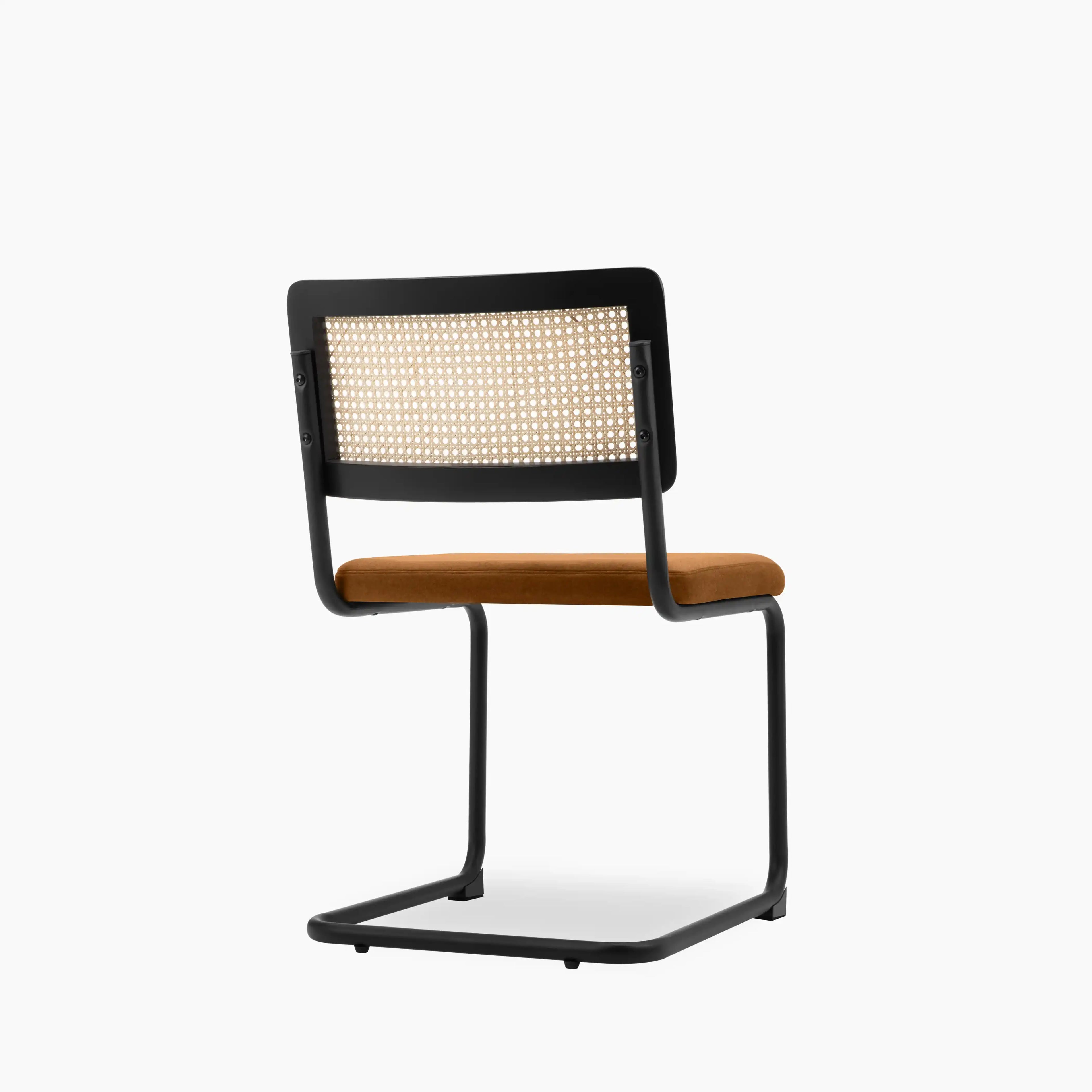 Kenton Dining Chair | Caramel Brown Sustainable Mohair Velvet & Black