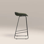 Conway Bar Stool | Vintage Green Faux Leather & Black