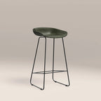 Conway Bar Stool | Vintage Green Faux Leather & Black