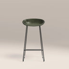 Conway Bar Stool | Vintage Green Faux Leather & Black