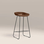 Conway Bar Stool | Vintage Tan Faux Leather & Black