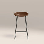 Conway Bar Stool | Vintage Tan Faux Leather & Black