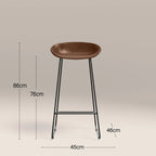 Conway Bar Stool | Vintage Tan Faux Leather & Black