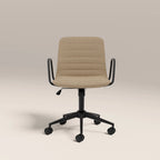 Gianna Office Chair | Latte Sustainable Fabric & Black