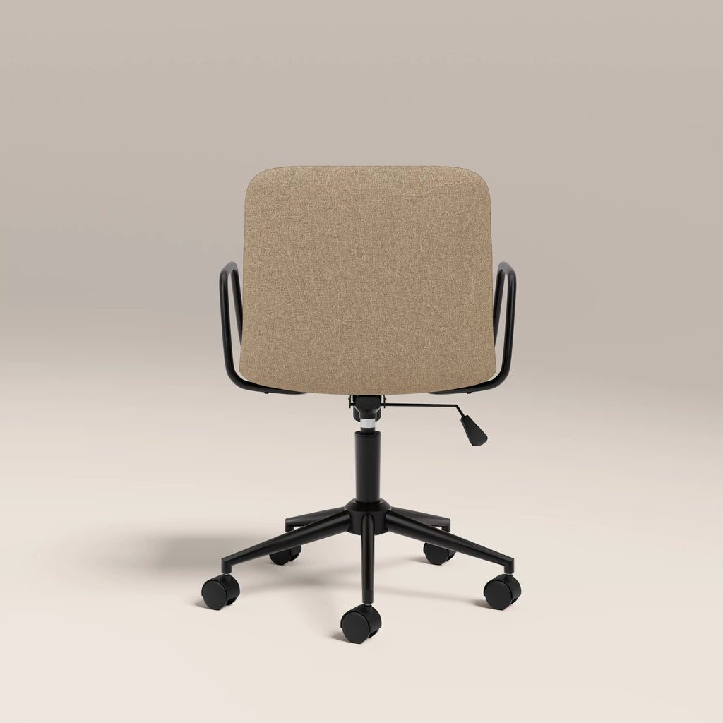 Gianna Office Chair | Latte Sustainable Fabric & Black