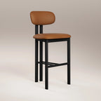 Arbor Bar Stool | Tuscan Tan Faux Leather & Black