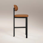 Arbor Bar Stool | Tuscan Tan Faux Leather & Black