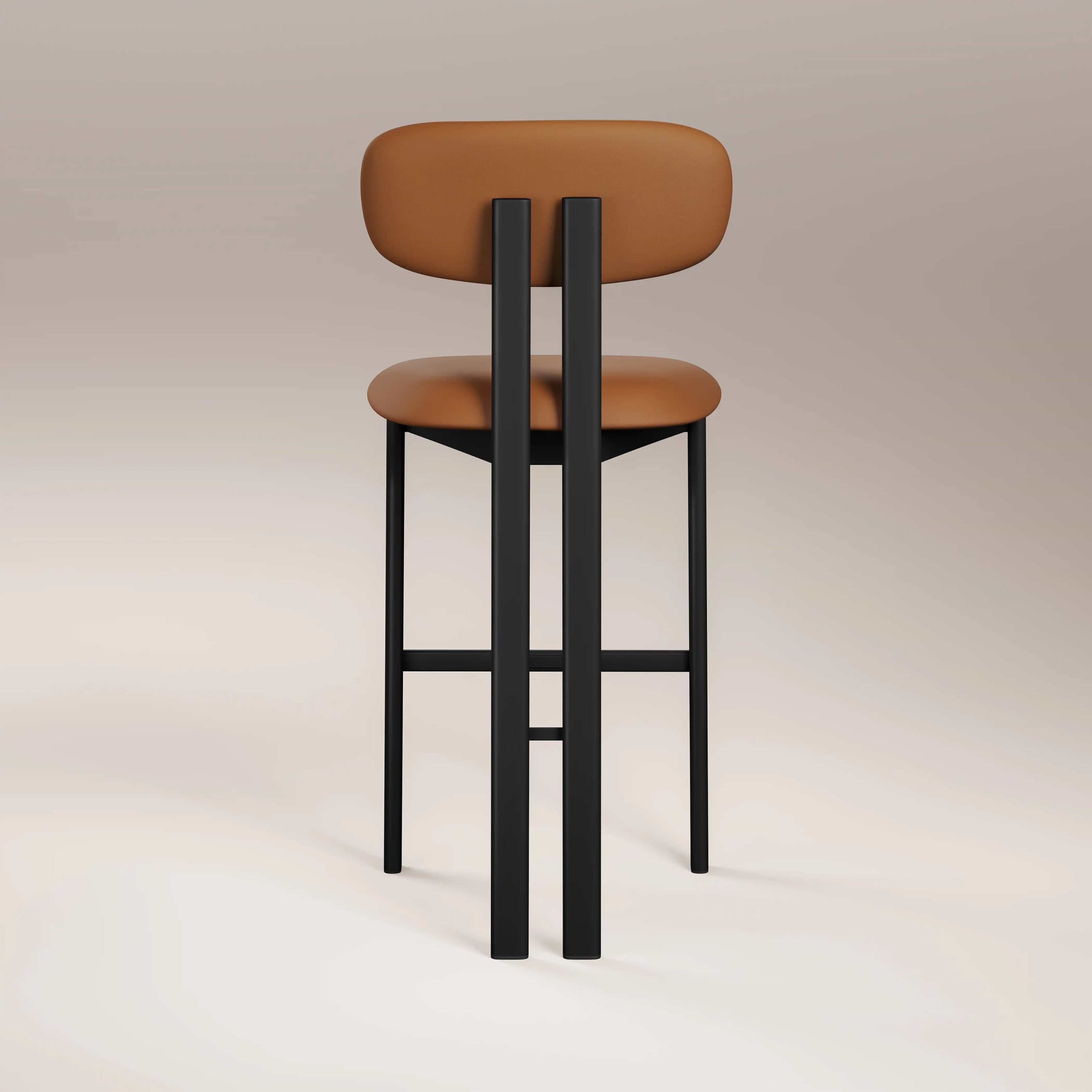 Arbor Bar Stool | Tuscan Tan Faux Leather & Black