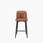 Amari Bar Stool | Vintage Tan Faux Leather & Black