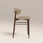 Halston Bar Stool | Latte Sustainable Fabric & Walnut