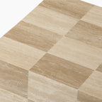 Checkmate Side Table | Natural Travertine