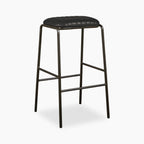 Boston Bar Stool | Vintage Black Faux Leather & Black