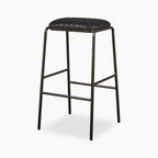 Boston Bar Stool | Vintage Black Faux Leather & Black