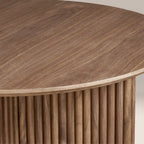 Caleb Round Wooden Coffee Table | Walnut