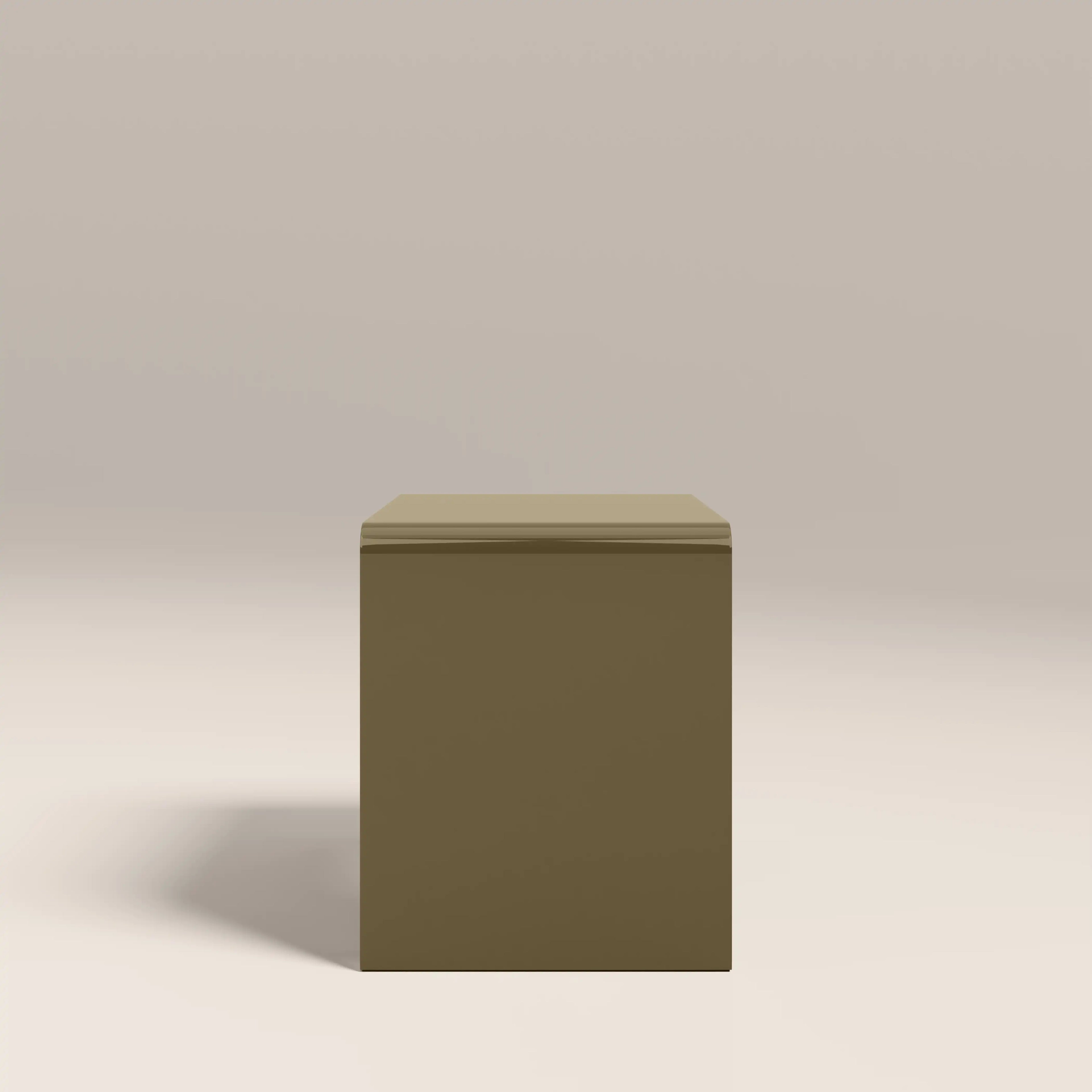 Barney Set of 2 Rectangle Nesting Side Tables | High Gloss Olive Green