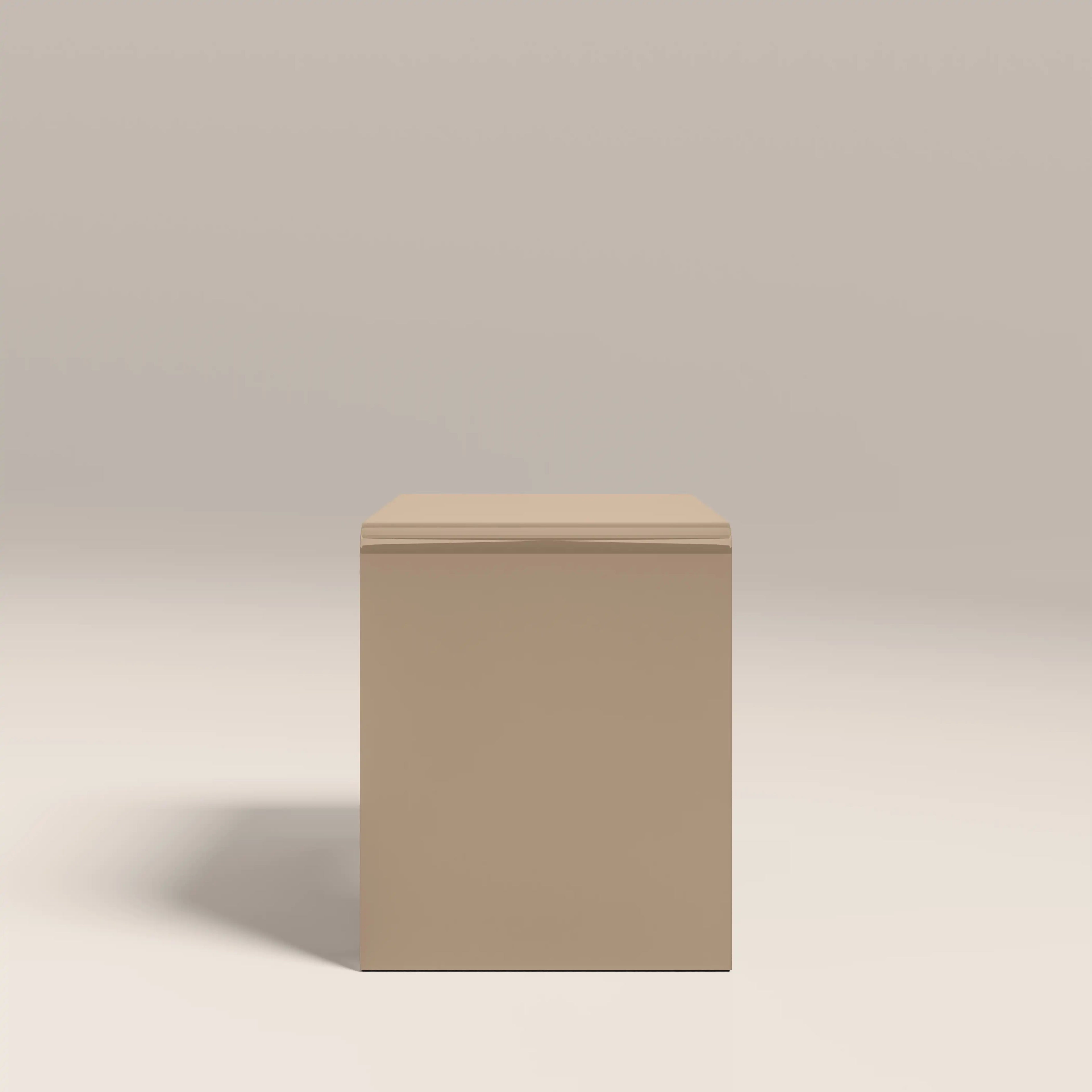 Barney Set of 2 Rectangle Nesting Side Tables | High Gloss Taupe