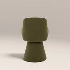 Herman Swivel Carver Dining Chair | Moss Green Sustainable Mohair Velvet