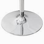 Ida 4 Seat Round Dining Table | Glass & Chrome