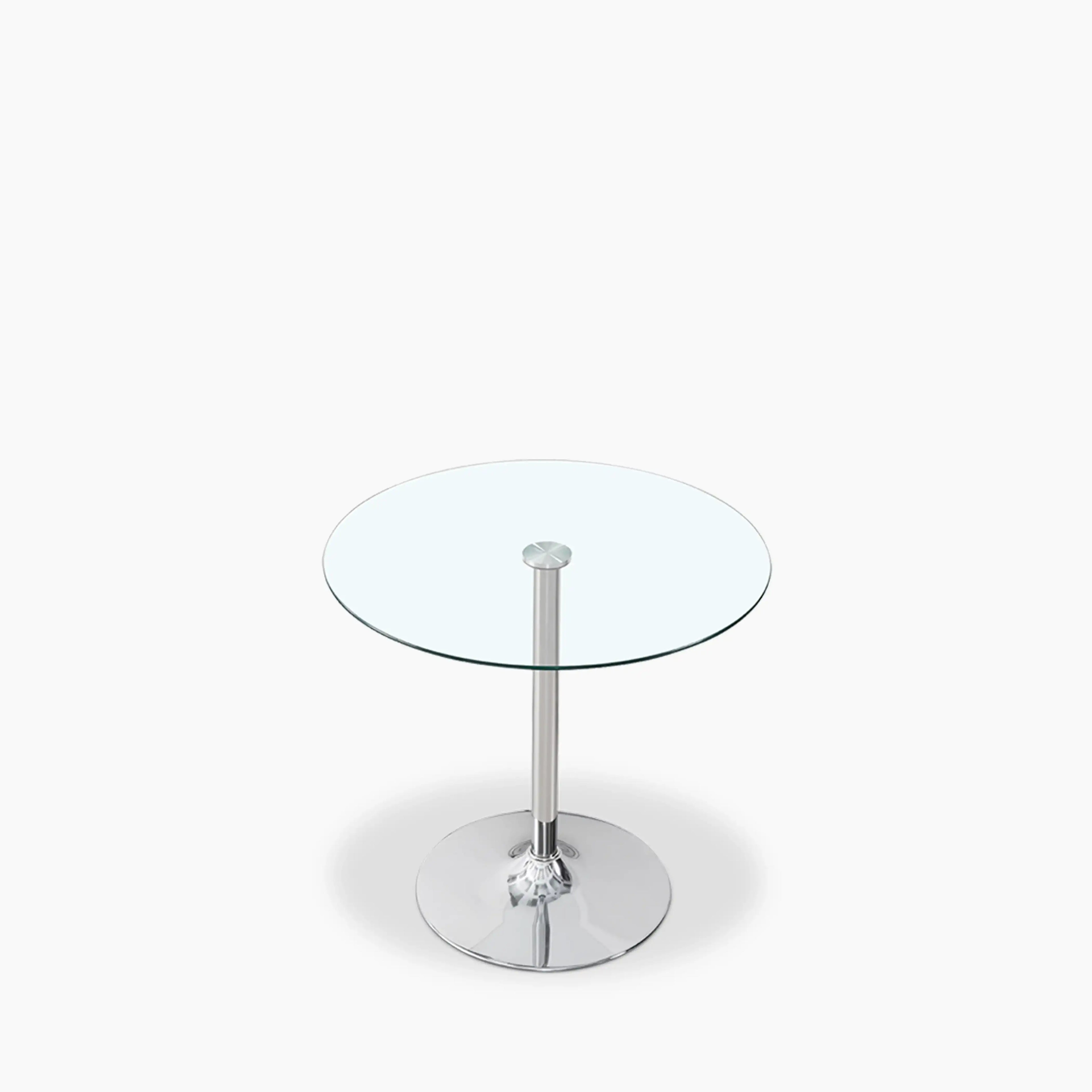 Ida 2 Seat Round Dining Table | Glass & Chrome