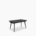 Marsala 4-8 Seat Rectangle Extendable Dining Table | Grey Sintered Stone & Black