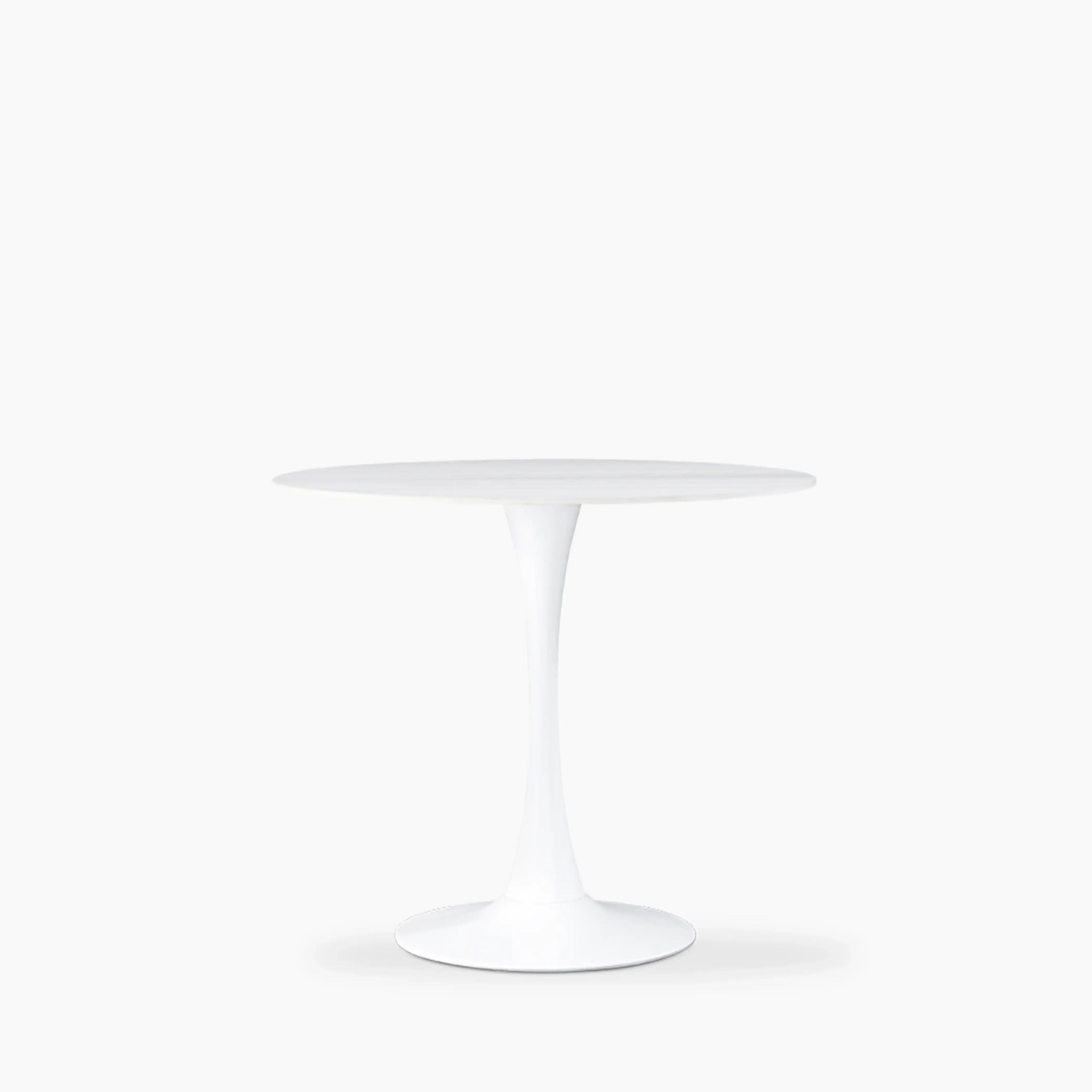 Byre 2 Seat Round Dining Table | White Ceramic & White