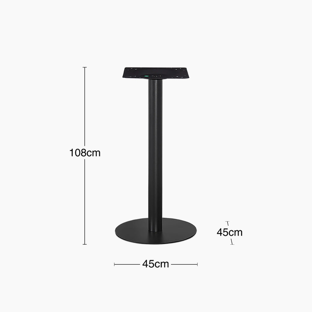 Kinsley Round Bar Table Base | Black