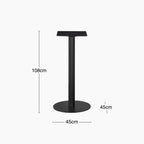 Kinsley Round Bar Table Base | Black