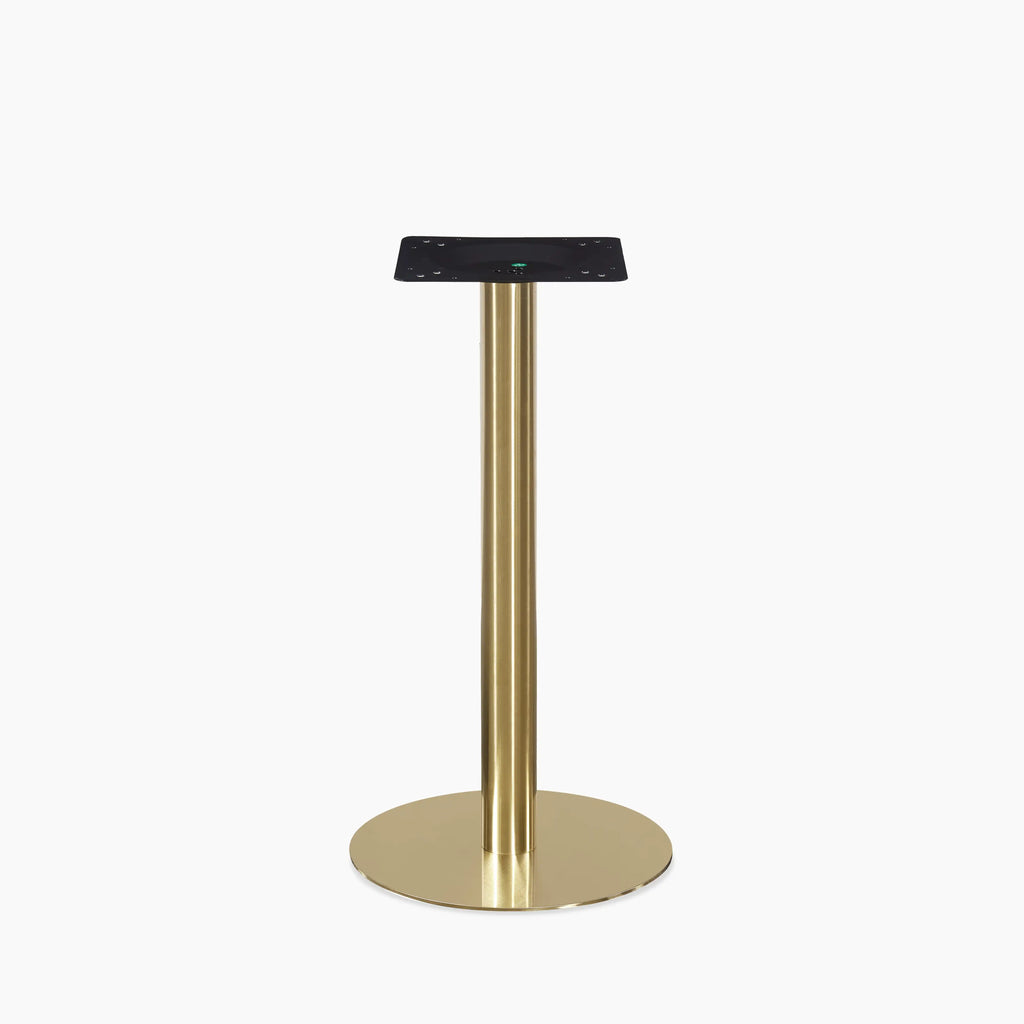 Kinsley Round Bar Table Base | Brass